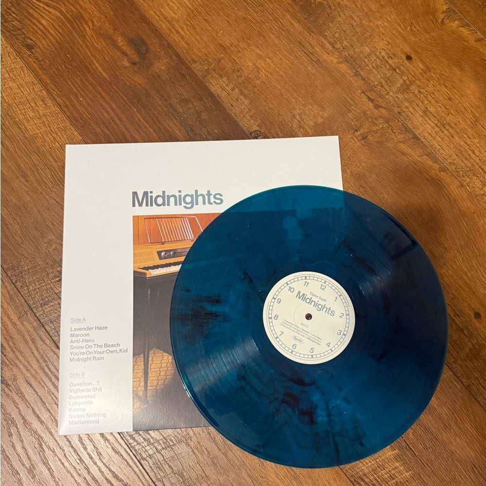 Blue Vinyl Record - Midnights Taylor Swift